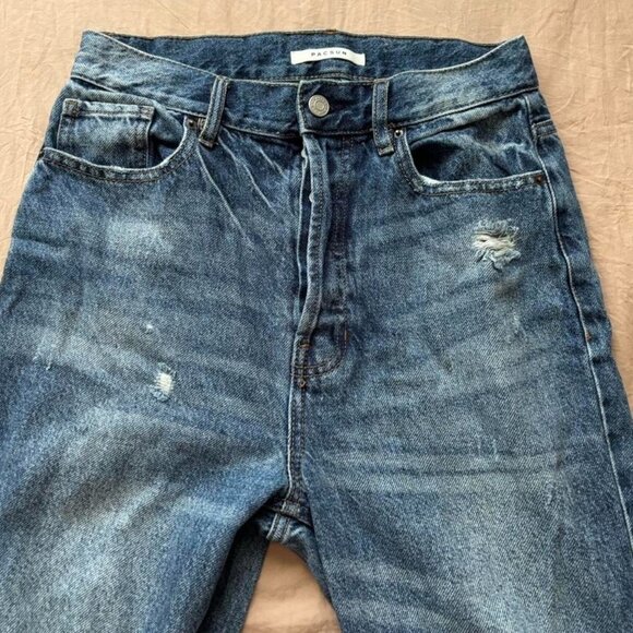 PacSun Women's Blue and Navy Jeans - Picture 3 of 6